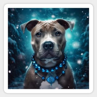 Magical Blue Nose Staffy Sticker